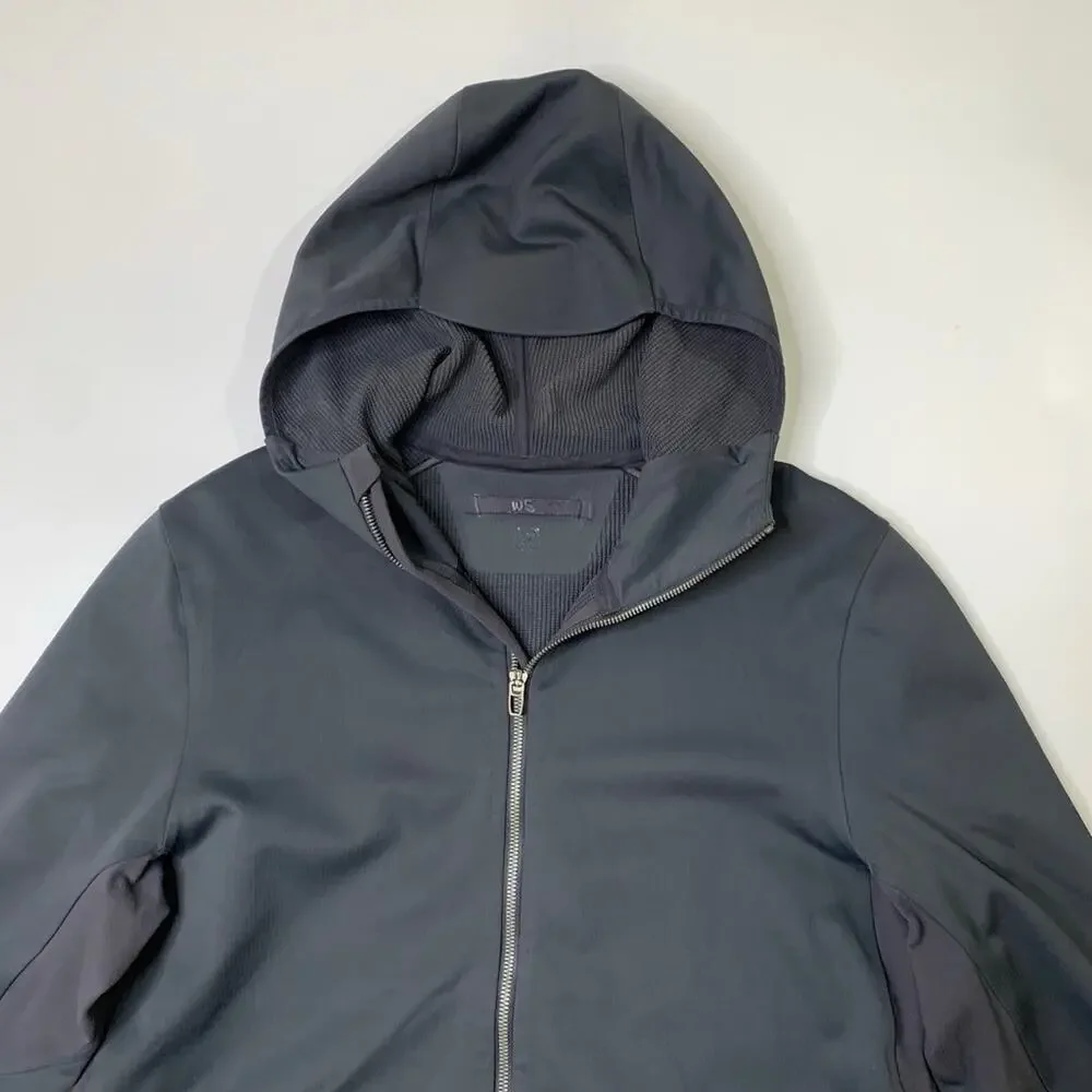 Lululemon Jacket Men L Large Gotham Gray Fleece Back Soft Shell Outdoor Training